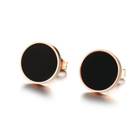 Adisaer Stainless Steel Womens Earring Black Rose Gold High Polished Stud Circle Tassel Earrings For Sensitive Adisaer Stainless Steel Womens Earring Black Rose Gold High Polished Stud Circle Tassel Earrings For Sensitive